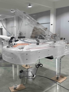 Piano de cola de cristal acrílico transparente de lujo de buena calidad, instrumento de teclado, Piano acústico con sistema de reproducción automática - Product Image 5