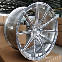 Jantes monobloc forgées 5x114.3, finition argent brossé, multi-branches concaves, 18-22 pouces, pour BMW, Land Rover, Rolls-Royce, Nissan