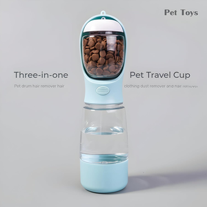 Bouteille d'eau portable 3 en 1 pour animaux de compagnie, anti-fuite, avec récipient pour nourriture et rangement pour sacs à déchets, distributeur d'eau pour animaux de compagnie en voyage - Product Image 2