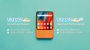 Unihertz Titan 2 Elite, el Teléfono Inteligente con Teclado Físico QWERTY, 5G Dual, Cámara Dual de 50MP, el Más Pequeño, Esim, Batería de 4050mAh, Android 16, Pantalla AMOLED, 12+256GB - Product Image 3