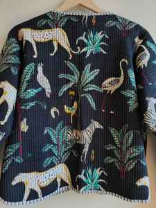 Chaqueta Acolchada de Algodón con Estampado de Selva Negra, Estilo Bohemio, Chaquetas Acolchadas Hechas a Mano, Ropa de Mujer, Nuevo Estilo, Abrigo para Fiesta - Product Image 5