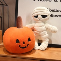 Coussin en peluche citrouille, poupée momie, coussin de canapé, décorations d'Halloween