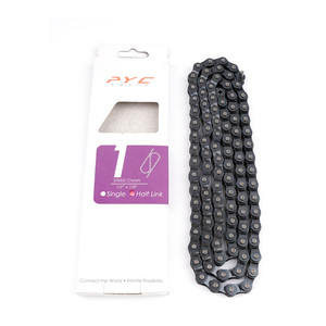 PYC Zwarte Enkelvoudige 1/<span class=keywords><strong>2</strong></span>' X 1/8' 100L Snelheidsfietsketting voor Baanfietsen BMX Fiets - Product Image 6