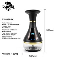 Vase à chicha électrique portable rechargeable Rykoal avec écran tactile LED, kit complet de chicha électronique chauffée
