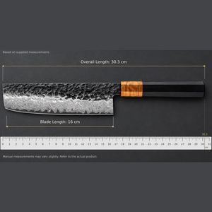 Couteau Nakiri japonais en acier Damas de 6 pouces, fourni par l'usine, avec manche en bois ambidextre, pour couper les légumes en cuisine - Product Image 6