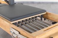 Tabla de Salto Antideslizante Premium, Caja de Sentado Estilo Estudio, Equipo de Entrenamiento de Yoga, Máquina de Pilates Comercial de Madera Negra para Ejercicios Corporales