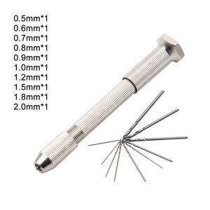 Porte-mèche de centrage manuel à tête unique pour mèche de 3 mm, outil de perçage manuel pour <span class=keywords><strong>maçonnerie</strong></span>, modèle Amber Walnut Eye - Product Image 1