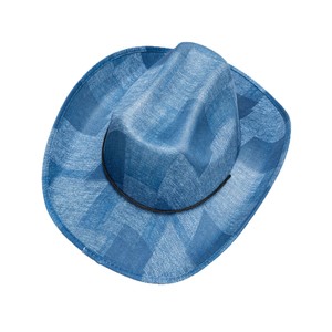 หมวก<span class=keywords><strong>คาวบอย</strong></span>ลายสก็อตสีน้ำเงินย้อนยุคสำหรับทุกเพศ ขายส่ง - สไตล์ตะวันตก คลาสสิก สำหรับฤดูร้อน กิจกรรมกลางแจ้ง สวมใส่สบาย - Product Image 5