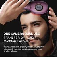 Masseur de tête vibrant électrique rechargeable USB-C de haute qualité, peigne à huile essentielle, outil de soin du cuir chevelu et des cheveux, modèle S01 12ml