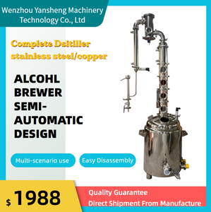 <span class=keywords><strong>Destilador</strong></span> <span class=keywords><strong>de</strong></span> Alcohol 50/100/200 L <span class=keywords><strong>de</strong></span> Acero Inoxidable 304 con 4 Placas, Columna <span class=keywords><strong>de</strong></span> Reflujo <span class=keywords><strong>de</strong></span> Alta Pureza y Mirilla para Whisky, Ginebra, Brandy y Aceites Esenciales - Product Image 1