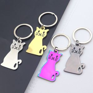 Custom Logo <b>Cat</b> Keychain Zinc Alloy Laser-Engraved Pendant for Bags & Car Keys Wholesale MOQ 50pcs - Product Image 6