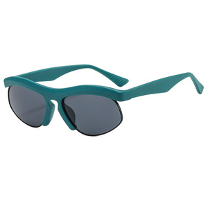 Gafas de sol con montura completa, lentes esféricas, UV400, de plástico, para mujer, a la moda, para deportes al aire libre - Product Image 2