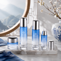 Bocaux et bouteilles en verre dégradé avec couvercles en plastique 30ml 40ml 50ml 100ml 120ml 50g – Ensemble de flacons de sérum et pots de crème pour soins de la peau