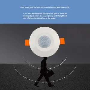 嵌入式 PIR 运动传感器人体感应开关光控可调电压防火继电器输出隐藏式 - Product Image 2