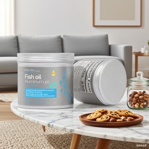 Air-tight Aluminum Tin Eco-Friendly Metal Can with Custom Logo Aluminum <b>Container</b> for Fish Oil Capsules - Product Image 2