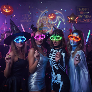 2026年新年ハロウィンパーティーLED点滅メガネプラスチック製ノベルティライトグラス新入荷ディワリ感謝祭クリスマス - Product Image 5