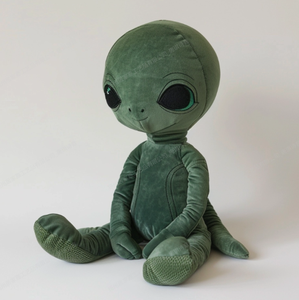 Su misura Stock all'ingrosso verde alieno peluche farcito alieno bambola per bambini peluche alieno amico nello spazio - Product Image 5