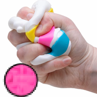 Jouet à presser en forme de gâteau sandwich coloré pour adultes, jouet anti-stress, jouet sensoriel doux pour les doigts, cadeau