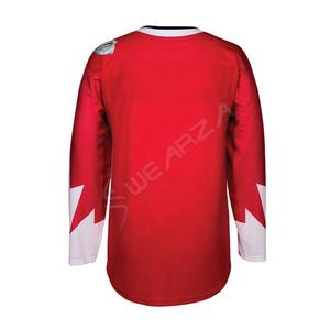 Vente en gros de maillots de hockey sur glace avec logo d'équipe personnalisé, motifs de couture, sublimés, uniformes de hockey sur glace en polyester - Product Image 6