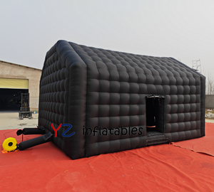 Grande tente gonflable en PVC noir pour événements quatre saisons, abri extérieur portable et imperméable pour festivals, fêtes, mariages, salons professionnels - Product Image 4