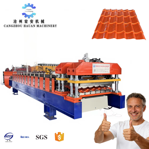 Chinese dakpanmachine voor de fabricage van gekleurde stalen dakpannen met motorlager & tandwiel - Economische machines - Product Image 1