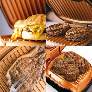 Parrilla Eléctrica de Contacto AOJA de Alta Calidad, Calentamiento Rápido Doble, Máquina para Hacer <span class=keywords><strong>Hamburguesas</strong></span> y Paninis, Parrilla Profunda para Cocinar sin Humo - Product Image 2