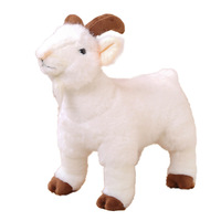 Juguete de Peluche de Cabra Simulada, Suave y Adorable, para Aliviar el Estrés, Regalo de Cumpleaños para Niños, Venta al Por Mayor