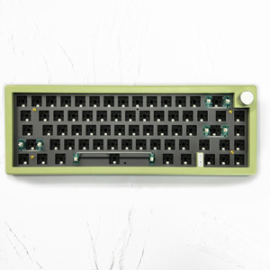 Kit de Teclado <span class=keywords><strong>GMK67</strong></span>, Teclado Mecánico Inalámbrico y con Cable 2.4G, Perilla de Volumen, Kit Kb Intercambiable en Caliente sin Teclas, Interruptor Personalizado - Product Image 1