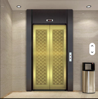 Ascenseur compact sans machine, à courant alternatif, sans engrenages, en acier inoxydable, grande capacité, avec revêtement de plancher en PVC, design moderne, gain de place, 380V