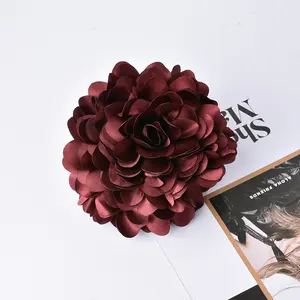 Hot Sale Large Hydrangea Bobby Pin Hair Clips Handcrafted Satin Ornaments Party Fashion Accessories Style Flower Direct Europe