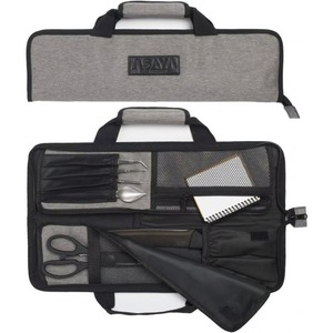 Muestra gratuita: Bolsa de herramientas profesional hecha a mano para cuchillos con 9 bolsillos, estuche de lona para cuchillos, funda para cubiertos. - Product Image 2
