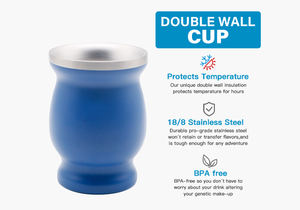 Tazza per Yerba <span class=keywords><strong>Mate</strong></span> da 8oz per Sublimazione con Cannuccia e Spazzolino |   Acciaio Inossidabile a Doppia Parete per Stampa Personalizzata Regali Fai-da-Te 2026 Vendite Top - Product Image 4