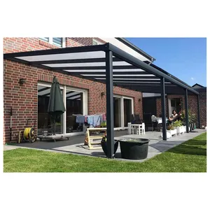 Atap Teras Perlindungan Matahari Taman/Atap Teras Terjangkau Penutup Aluminium Awning Tahan Angin Bingkai Patio Penutup Atap Aluminium