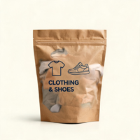 Service d'impression numérique personnalisée sur papier pour le commerce de détail de la mode, pochette zippée en papier kraft avec logo personnalisé, faible MOQ