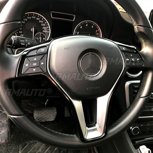 Autocollant de cadre de bouton de volant de voiture, compatible avec Mercedes-Benz Classe A, B, C, E, CLA, CLS, GLA, GLK, W176, W246, W204, W207, W218 - Product Image 3