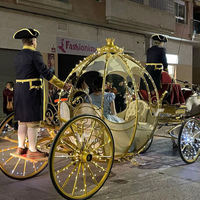 Chariot de chevaux romantique pour mariage et visites touristiques / Magnifique chariot de chevaux princesse citrouille