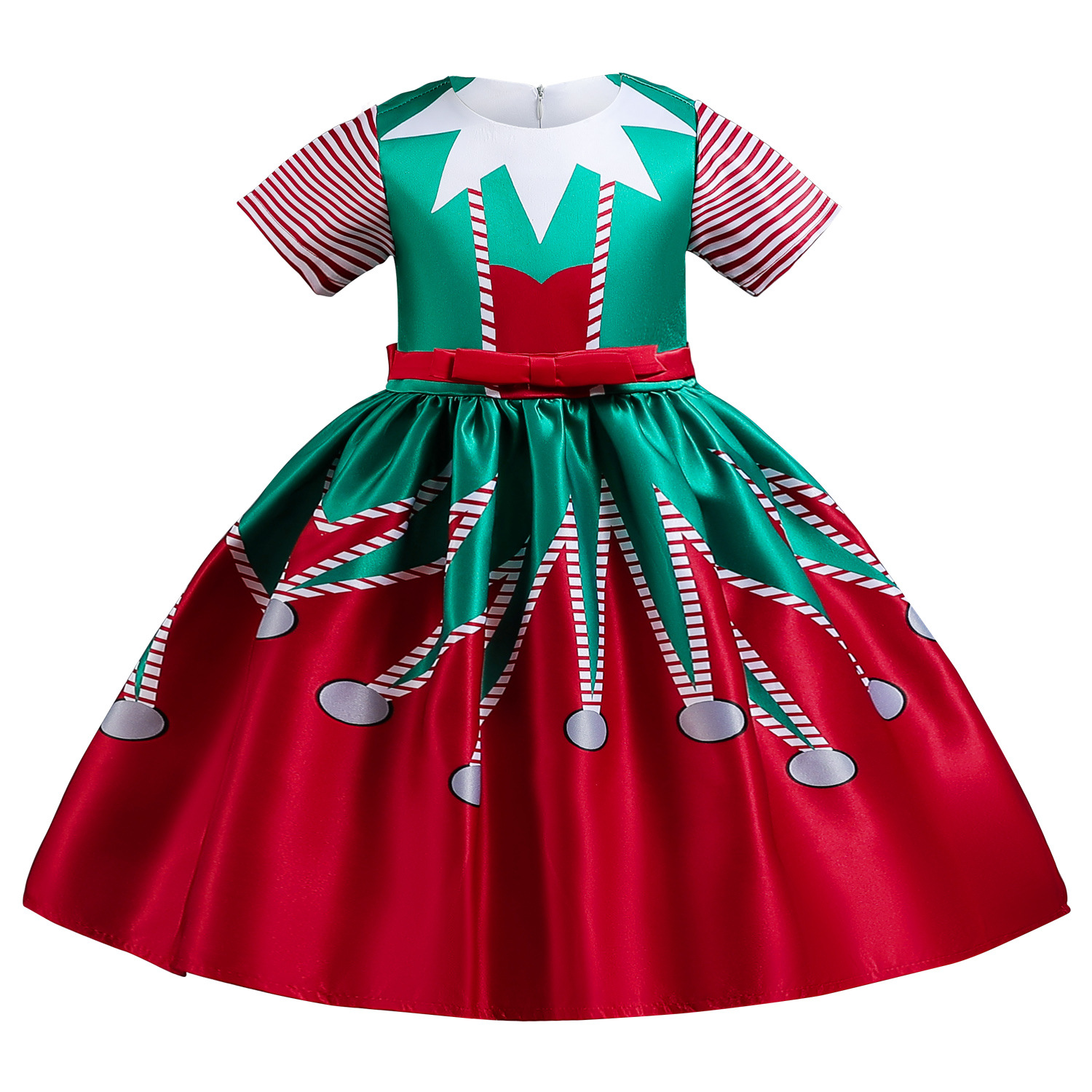 Colorful Christmas Cartoon Print Dress Multiple Style Santa Claus Print  Girls Dress Lace Patchwork Princess Dress| Alibaba.com