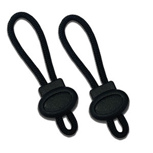 بلاستيك أسود غير لامع 5 # مستطيلي سحاب مجتذب حقيبة يد حبل تسحب مصنع إكسسوارات ملابس - Product Image 2