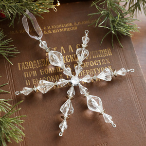 Adornos Navideños Transparentes de Acrílico, Copos de Nieve de Invierno, Decoración Colgante para Árbol de Navidad, Adornos para Árbol de Navidad - Product Image 3