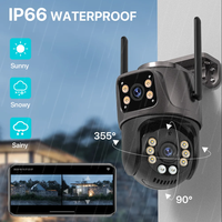 Kit de caméra de sécurité Wi-Fi CCTV 4CH ICsee 6MP H.265, extérieur, étanche, avec vision nocturne, stockage sur carte SD, audio bidirectionnel, NVR