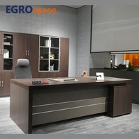 Table de direction EGROspace, style moderne et luxueux, en mélamine, mobilier de direction, table de bureau exécutive
