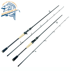 1.8m 2.1m 2.4m 2 Section Ml Carbone Pike Basse Coulée Spinning <span class=keywords><strong>Canne</strong></span> À Pêche Au Leurre - Product Image 1