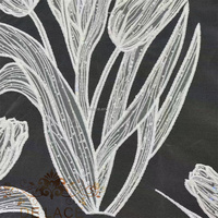 Dentelle WM DELACE, motif de tulipes exquis avec des paillettes, belle dentelle découpée, grande fleur brodée, tissu de dentelle pour robe de mariée