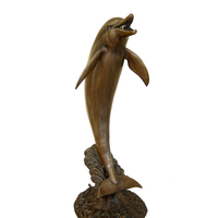 Nouvelle statue de dauphin en bronze coulé, design moderne et de haute qualité