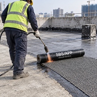 4mm SBS-modifizierte Bitumen-Abdichtungsbahn mit Mineralgranulat zum Auftragen für Flachdächer