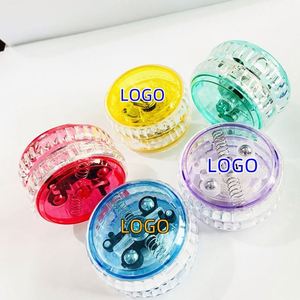 Jouet yo-yo en plastique de haute qualité avec logo personnalisé imprimé, en matériau PP écologique, avec lumière amusante - Product Image 1