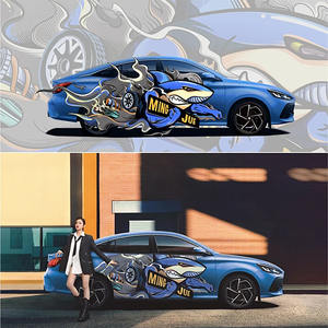 Vinilo autoadhesivo de PVC de diseño personalizado, gráficos de negocios, furgoneta, camión de comida, envoltura de vehículo, carrocería de coche, películas publicitarias para coche - Product Image 2