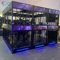 9D VR capsule spatiale VR simulateur de prise de vue 4 lunettes multijoueurs avec Cage