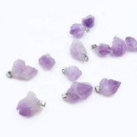 Améthyste naturelle pendentif irrégulier pierre brute cristal violet bijoux faits à la main collier unique pour femmes hommes pierre précieuse de guérison