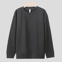 Pull épais en velours de coton hautement élastique, col rond, coupe ample, pour l'automne/hiver, avec doublure intérieure thermorégulatrice et isolante